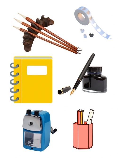 高清可打印文具圖片，學習生活必備！